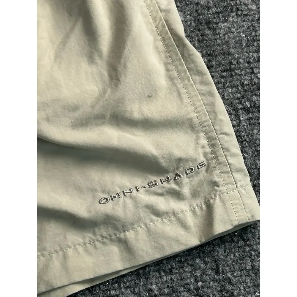 Columbia PFG Women's Omni-Shade Fishing Shorts Beige Size Large
